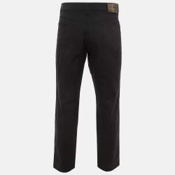 Pre Owned Salvatore Ferragamo Black Wool Blend Straight Fit Jeans XXXL