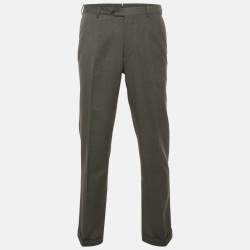 Pre Owned Salvatore Ferragamo Vintage Grey Wool Formal Trousers XL