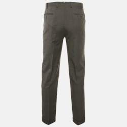 Pre Owned Salvatore Ferragamo Vintage Grey Wool Formal Trousers XL