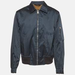 Pre Owned Salvatore Ferragamo Blue Synthetic Zip-Up Jacket XXXL