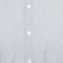 Pre Owned Salvatore Ferragamo Grey Striped Jacquard Long Sleeve Button Front Shirt XXL