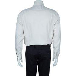 Pre Owned Salvatore Ferragamo Men's Beige Striped Shirt L