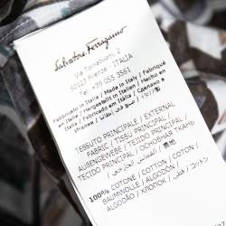 Pre Owned Salvatore Ferragamo Multicolor Printed Cotton Derby Fit Shirt S