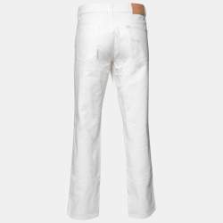 Pre Owned Salvatore Ferragamo White Denim Pants XXL