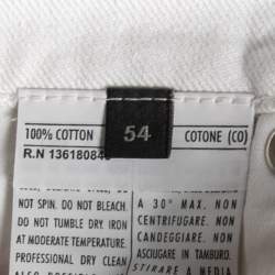 Pre Owned Salvatore Ferragamo White Denim Pants XXL