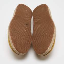 Salvatore Ferragamo Yellow Crocodile Lampedusa Espadrilles Size 41