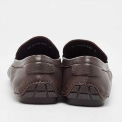 Pre Owned Salvatore Ferragamo Brown Leather Gaiano Loafers Size 43