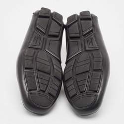 Pre Owned Salvatore Ferragamo Black Leather Slip On Loafers Size 42.5