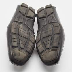 Salvatore Ferragamo Black Leather Gancio Loafers Size 47