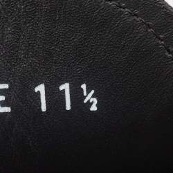 Pre Owned Salvatore Ferragamo Black Leather Gancini Loafers Size 45.5