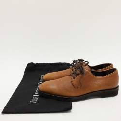 Salvatore Ferragamo Brown Leather Lace Up Derby Size 44