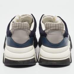 Salvatore Ferragamo Multicolor Leather and Fabric Booster Low Top Sneakers Size 40