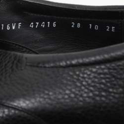 Pre Owned Salvatore Ferragamo Black Leather Gancini Loafers Size 44