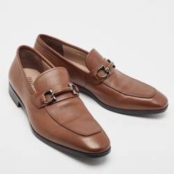 Pre Owned Salvatore Ferragamo Brown Leather Penny Loafers Size 45.5
