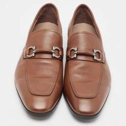 Pre Owned Salvatore Ferragamo Brown Leather Penny Loafers Size 45.5