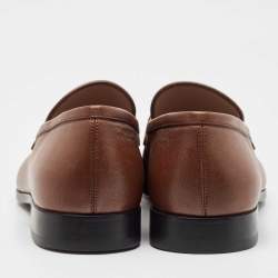 Pre Owned Salvatore Ferragamo Brown Leather Penny Loafers Size 45.5