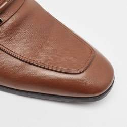 Pre Owned Salvatore Ferragamo Brown Leather Penny Loafers Size 45.5