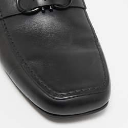 Salvatore Ferragamo Black Leather Gancini Mules Size 44
