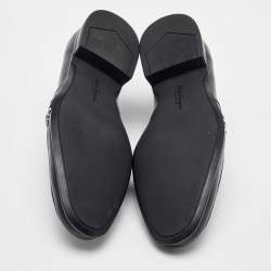 Pre Owned Salvatore Ferragamo Black Leather Penny Loafers Size 41.5