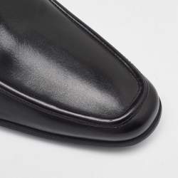 Pre Owned Salvatore Ferragamo Black Leather Penny Loafers Size 41.5