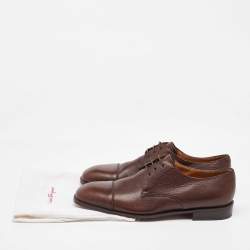 Salvatore Ferragamo Dark Brown Leather Lace Up Derby Size 41.5