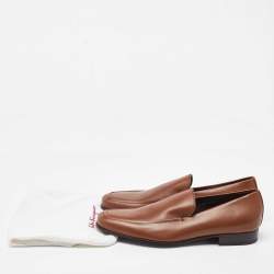 Salvatore Ferragamo Tan Leather Slip On Loafers Size 41.5