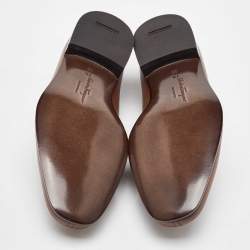 Salvatore Ferragamo Tan Leather Slip On Loafers Size 41.5