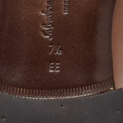 Salvatore Ferragamo Tan Leather Slip On Loafers Size 41.5