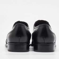 Salvatore Ferragamo Black Leather Lace Up Wingtip Oxfords Size 41.5
