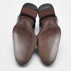 Salvatore Ferragamo Black Leather Lace Up Wingtip Oxfords Size 41.5
