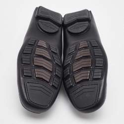 Salvatore Ferragamo Black Leather Slip On Gancini Loafers Size 41.5