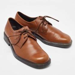 Salvatore Ferragamo Tan Leather Lace Up Derby Size 41.5