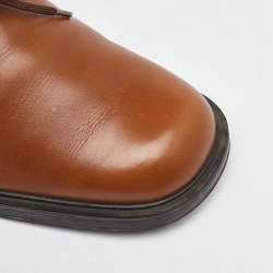 Salvatore Ferragamo Tan Leather Lace Up Derby Size 41.5