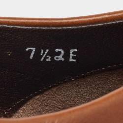 Salvatore Ferragamo Tan Leather Lace Up Derby Size 41.5