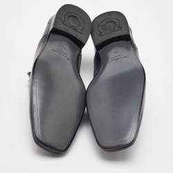 Salvatore Ferragamo Black Leather Slip On Penny Loafers Size 41.5