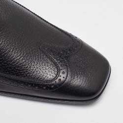 Salvatore Ferragamo Black Leather Slip On Penny Loafers Size 41.5