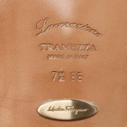 Pre Owned Salvatore Ferragamo Black Leather Lace Up Derby Size 41.5