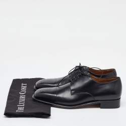Salvatore Ferragamo Black Leather Lace Up Derby Size 41.5