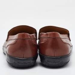 مملوكة مسبقًا Salvatore Ferragamo Brown Leather Penny Loafers Size 41.5