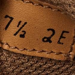 Pre Owned Salvatore Ferragamo Multicolor Suede and Fabric Low Top Sneakers Size 41.5