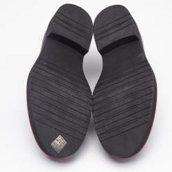 Salvatore Ferragamo Black Brushed Leather Fiorello Loafers Size 40