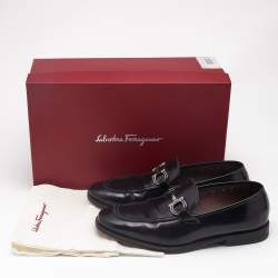 Salvatore Ferragamo Black Leather Seattle Loafers Size 40.5