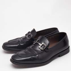 Salvatore Ferragamo Black Leather Seattle Loafers Size 40.5