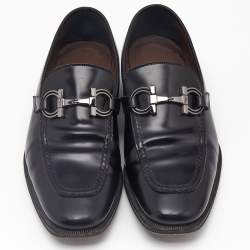 Salvatore Ferragamo Black Leather Seattle Loafers Size 40.5