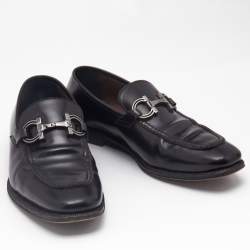 Salvatore Ferragamo Black Leather Seattle Loafers Size 40.5