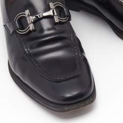 Salvatore Ferragamo Black Leather Seattle Loafers Size 40.5