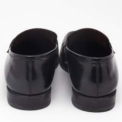 Salvatore Ferragamo Black Leather Seattle Loafers Size 40.5