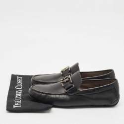 Salvatore Ferragamo Black Leather Peter Loafers Size 42.5