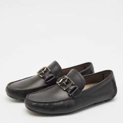 Salvatore Ferragamo Black Leather Peter Loafers Size 42.5