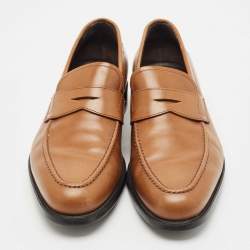 Salvatore Ferragamo Brown Leather Penny Loafers Size 40.5